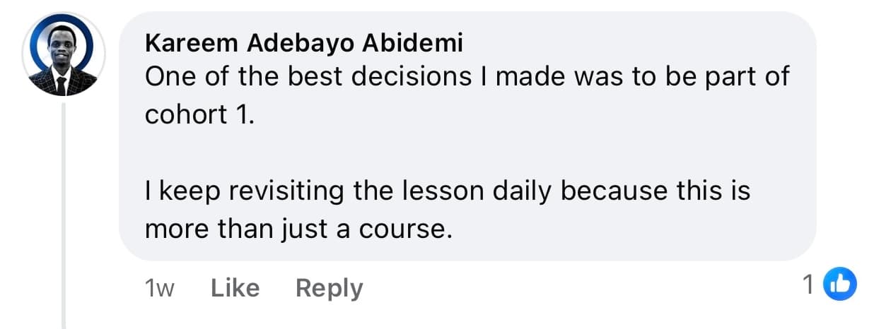 Kareem from Cohort 1